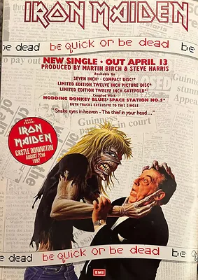 Be Quick or be Dead ad — Iron Maiden Eddie artwork