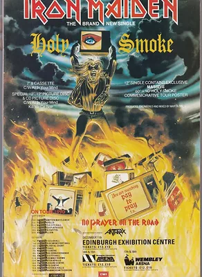 Holy Smoke ad — Iron Maiden Eddie artwork