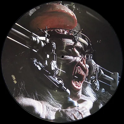 Man on the Edge picture disc — Iron Maiden Eddie artwork